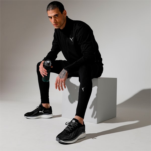 Puma black shoes mens knit hot sale