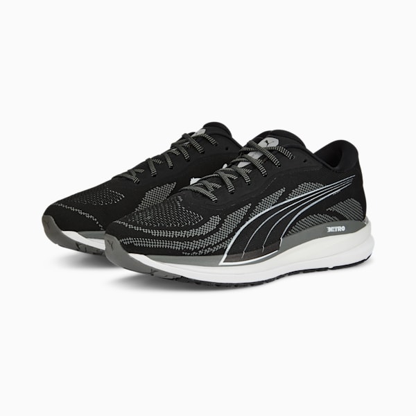 Magnify NITRO Knit Men's Running Shoes, Puma Black-CASTLEROCK-Puma White, extralarge-GBR