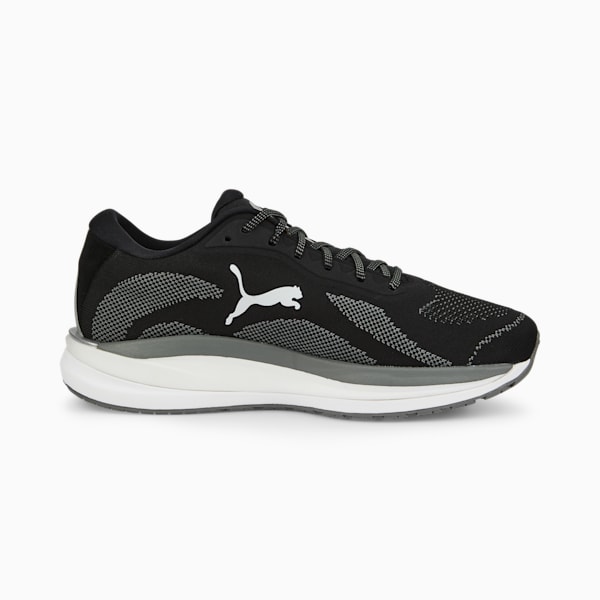 Magnify NITRO Knit Men's Running Shoes, Puma Black-CASTLEROCK-Puma White, extralarge-GBR