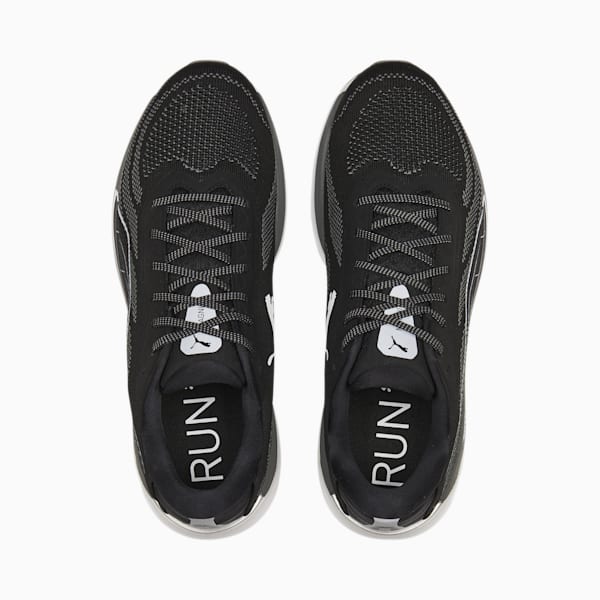 Magnify NITRO Knit Running Shoes Men, Puma Black-CASTLEROCK-Puma White