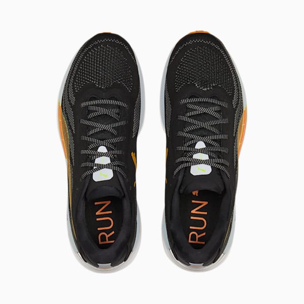 Magnify NITRO Knit Men's Running Shoes, Puma Black-Orange Brick