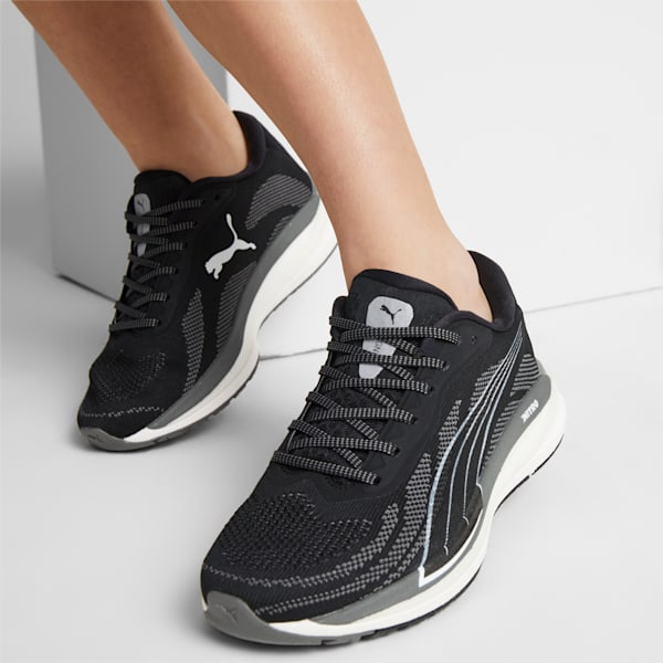 Magnify NITRO™ Knit Women's Running Shoes, Puma Black-CASTLEROCK-Puma White, extralarge-IND