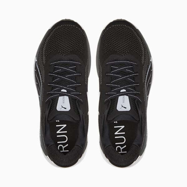Magnify Nitro Knit Women's Running Shoes, Puma Black-CASTLEROCK-Puma White, extralarge-IND
