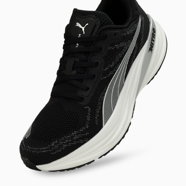 Magnify NITRO 2 Men's Running Shoes, PUMA Black-PUMA White-PUMA Silver, extralarge-IND