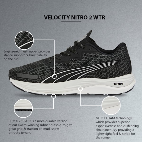 Velocity NITRO™ 2 WTR Men's Running Shoes, Puma Black-Nimbus Cloud, extralarge-IND