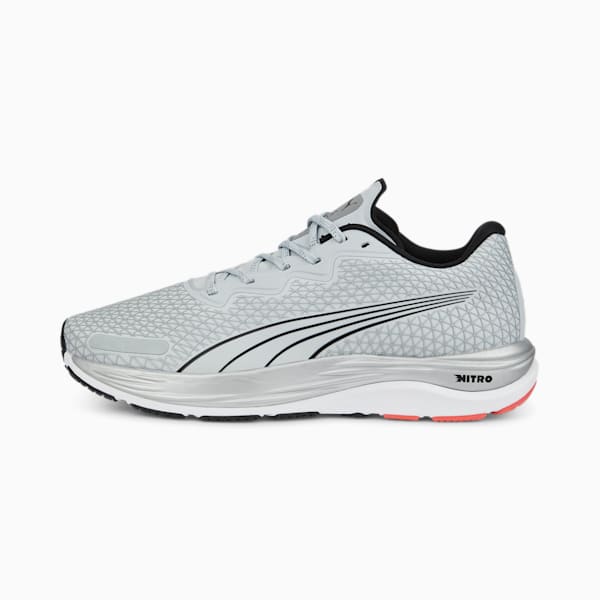 Velocity NITRO 2 WTR Men's Running Shoes, Platinum Gray-PUMA Black, extralarge-IND