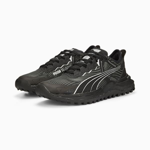 Voyage NITRO 2 Men's Trail Running Shoes, Puma Black-Metallic Silver, extralarge-IND