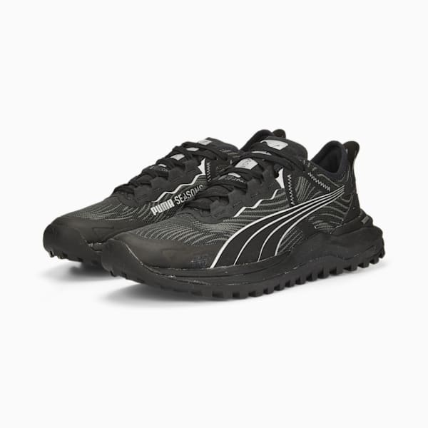 Voyage NITRO™ 2 Men's Trail Running Shoes, Puma Black-Metallic Silver, extralarge-IND