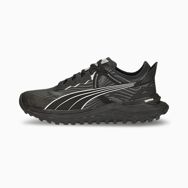 Voyage NITRO™ 2 Men's Trail Running Shoes, Puma Black-Metallic Silver, extralarge-IND