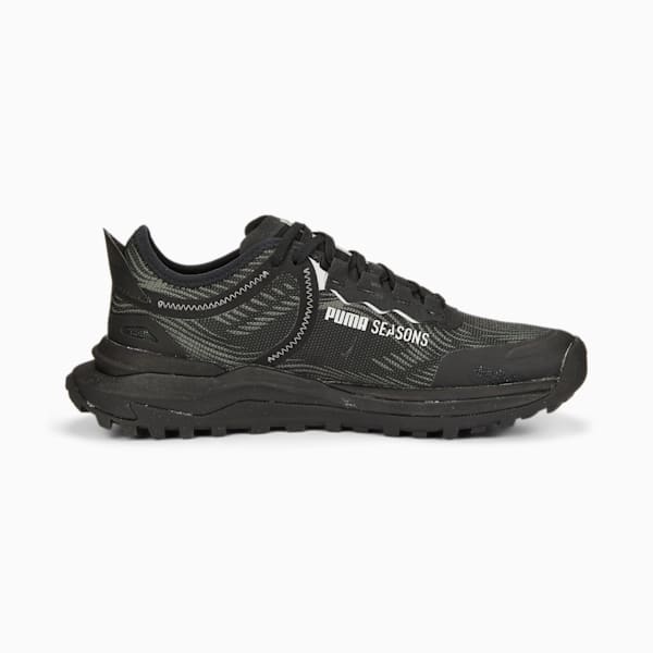 Voyage NITRO 2 Men's Trail Running Shoes, Puma Black-Metallic Silver, extralarge-IND