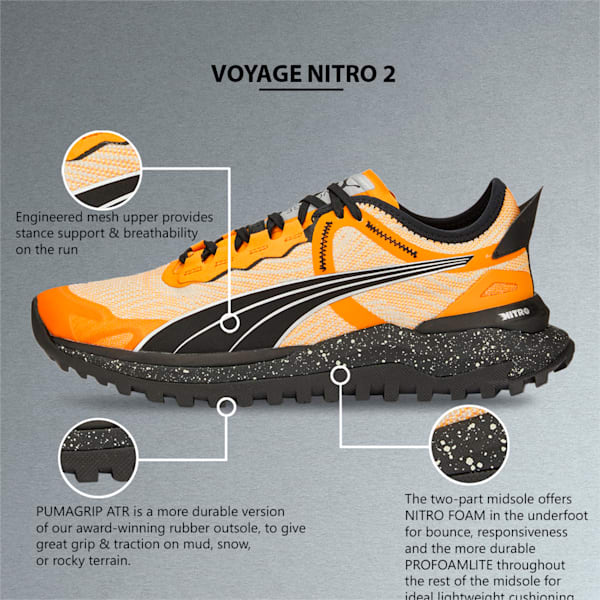 Voyage Nitro 2 Men's Running Shoes, Orange Brick-Puma Black