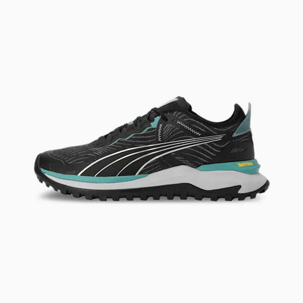 Voyage NITRO™ 2 Men's Trail Running Shoes, PUMA Black-Adriatic-PUMA Silver, extralarge-IND