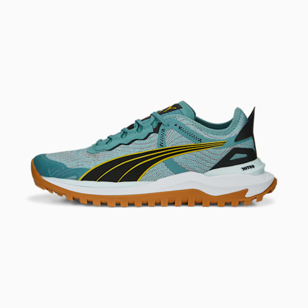 Voyage NITRO 2 Men's Trail Running Shoes, Adriatic-PUMA Black-Fresh Pear, extralarge-IND