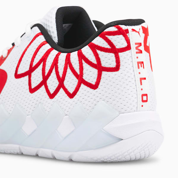 MB.01 Lo Basketball Shoes, PUMA White-High Risk Red, extralarge-GBR