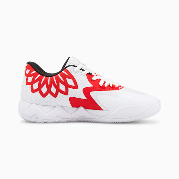 MB.01 Lo Basketball Shoes, PUMA White-High Risk Red, extralarge-GBR