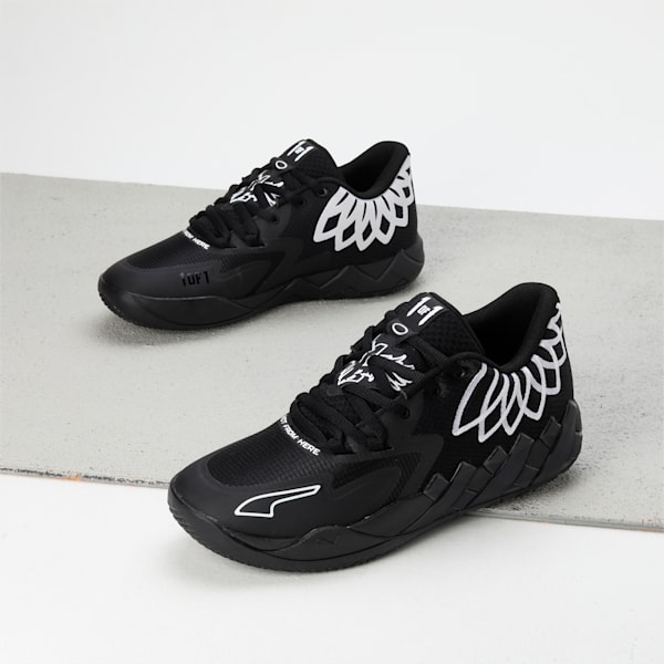 MB.01 Lo Unisex Basketball Shoes, PUMA Black-PUMA Black, extralarge-IND
