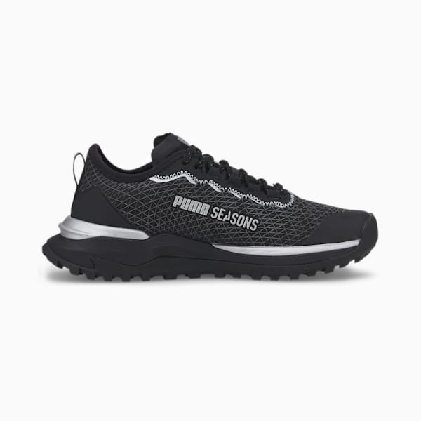 SEASONS Voyage NITRO™ 2 GORE-TEX® Women's Running Shoes, Puma Black-Metallic Silver, extralarge