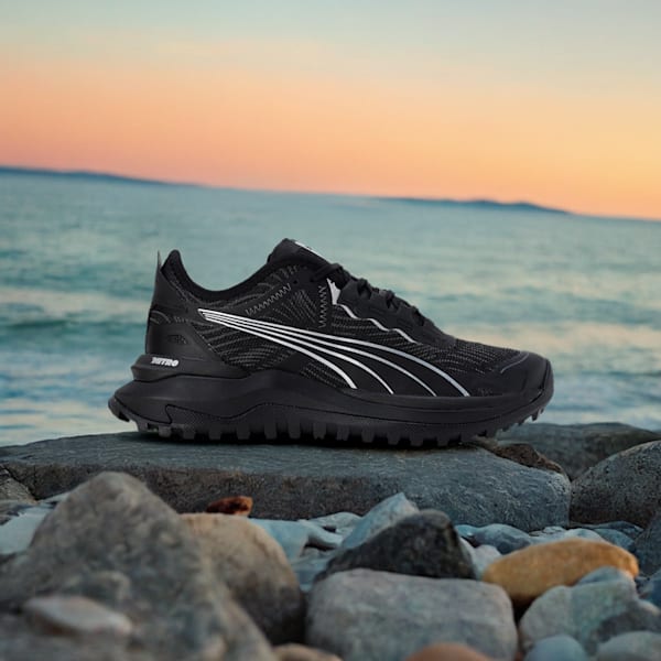 Voyage NITRO™ 2 Women's Trail Running Shoes, Puma Black-Metallic Silver, extralarge-IND
