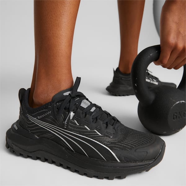 Voyage NITRO 2 Women's Trail Running Shoes, Puma Black-Metallic Silver, extralarge-GBR
