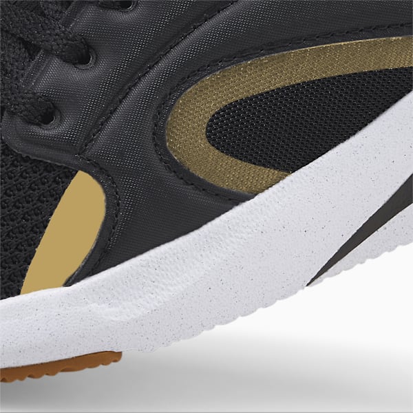 Better Foam Adore Safari Glam Women's Running Shoes, Puma Black-Puma Team Gold, extralarge-IND