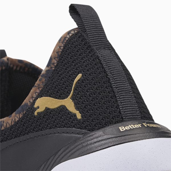 Better Foam Adore Safari Glam Women's Running Shoes, Puma Black-Puma Team Gold, extralarge-IND