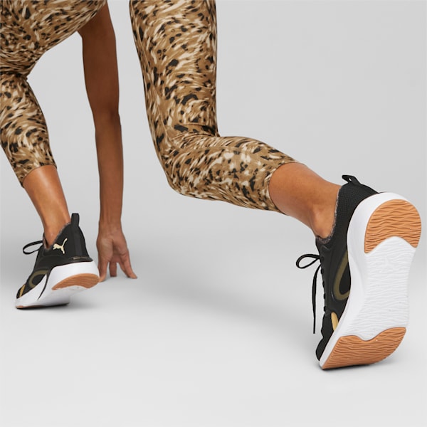 Better Foam Adore Safari Glam Women's Running Shoes, Puma Black-Puma Team Gold, extralarge-AUS