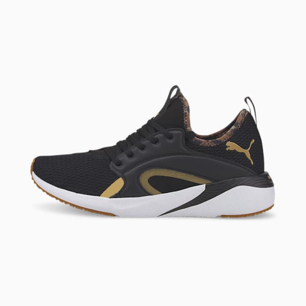Better Foam Adore Safari Glam Women's Running Shoes, Puma Black-Puma Team Gold, extralarge-IND