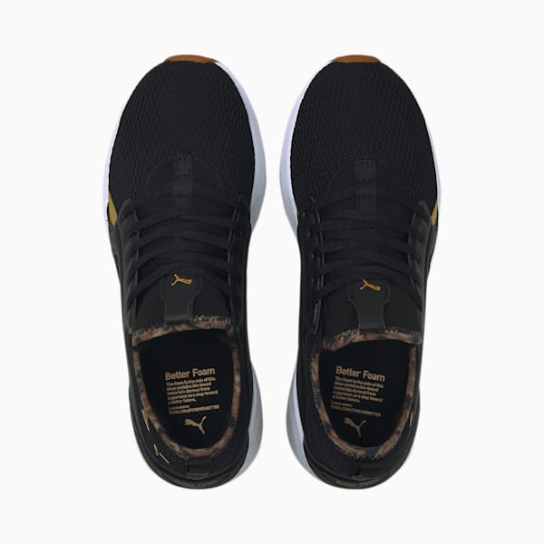 Better Foam Adore Safari Glam Women's Running Shoes, Puma Black-Puma Team Gold, extralarge-IND