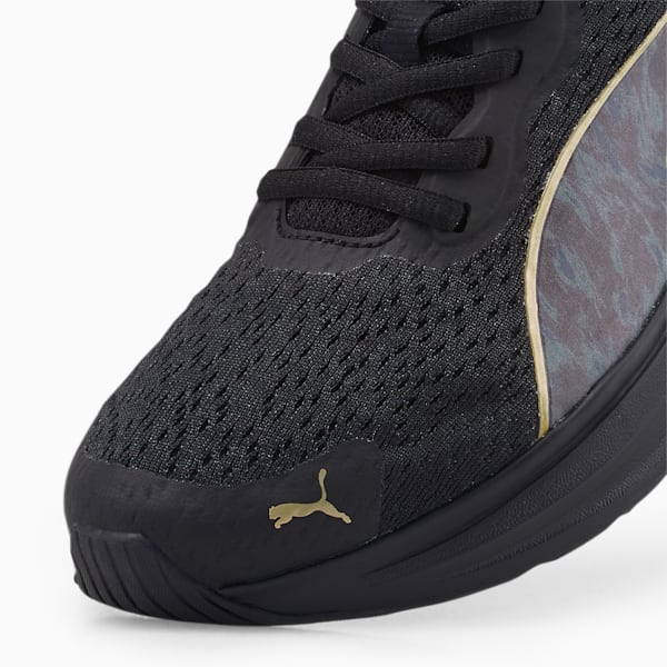 Feline Profoam Safari Glam Running Shoes Women, Puma Black-Puma Team Gold, extralarge-IND