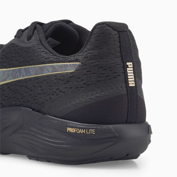 Feline Profoam Safari Glam Running Shoes Women, Puma Black-Puma Team Gold, extralarge-IND
