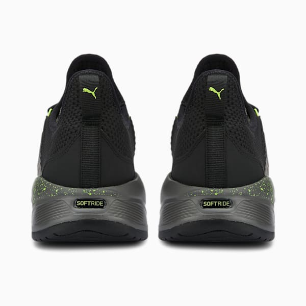 Softride Premier Slip-On Splatter Running Shoes Men, CASTLEROCK-Puma Black-Lime Squeeze