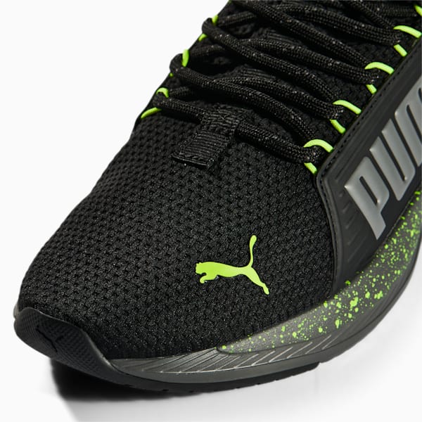Softride Premier Slip-On Splatter Men's Running Shoes, CASTLEROCK-Puma Black-Lime Squeeze