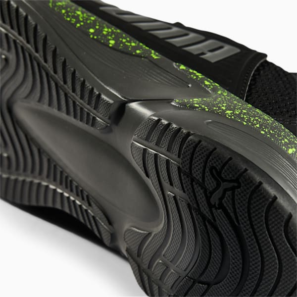 Softride Premier Slip-On Splatter Running Shoes Men, CASTLEROCK-Puma Black-Lime Squeeze