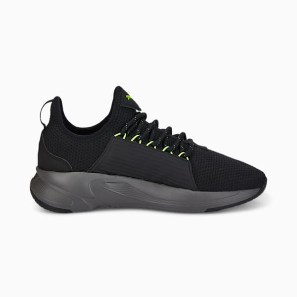 SOFTRIDE Premier So Splatter Men's Running Shoes, CASTLEROCK-Puma Black-Lime Squeeze, extralarge-IND