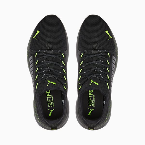 SOFTRIDE Premier So Splatter Men's Running Shoes, CASTLEROCK-Puma Black-Lime Squeeze, extralarge-IND