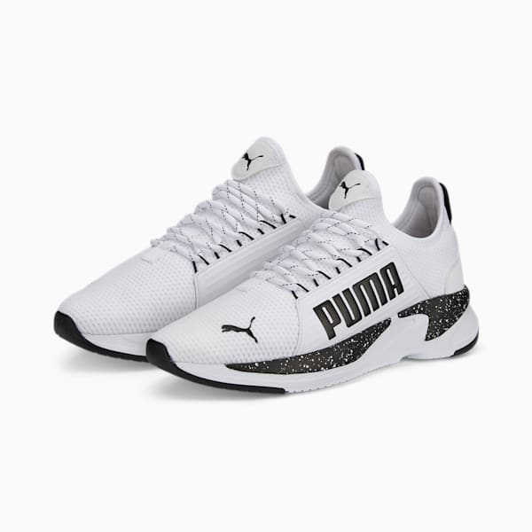 SOFTRIDE Premier So Splatter Men's Running Shoes, Puma White-Puma Black, extralarge-IND