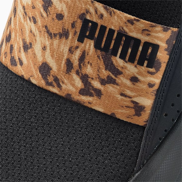 SOFTRIDE Sophia Slip-On Safari Women's Running Shoes, Puma Black-Puma Team Gold, extralarge-IND
