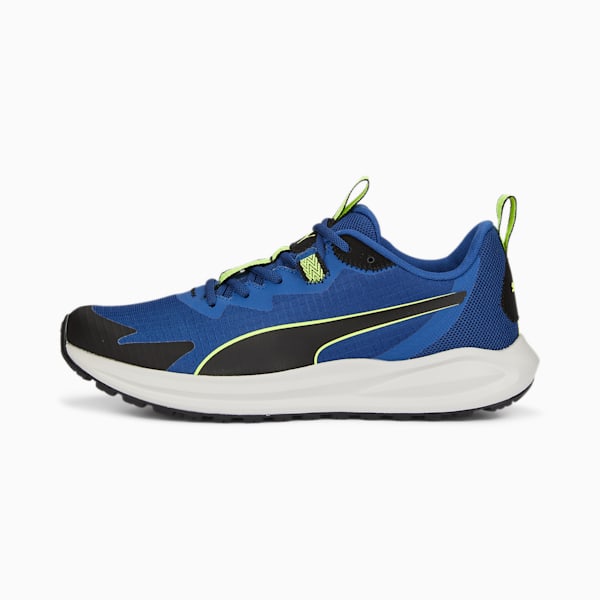 Twitch Runner Trail Running Shoes, Blazing Blue-Lime Squeeze-PUMA Black, extralarge-IND