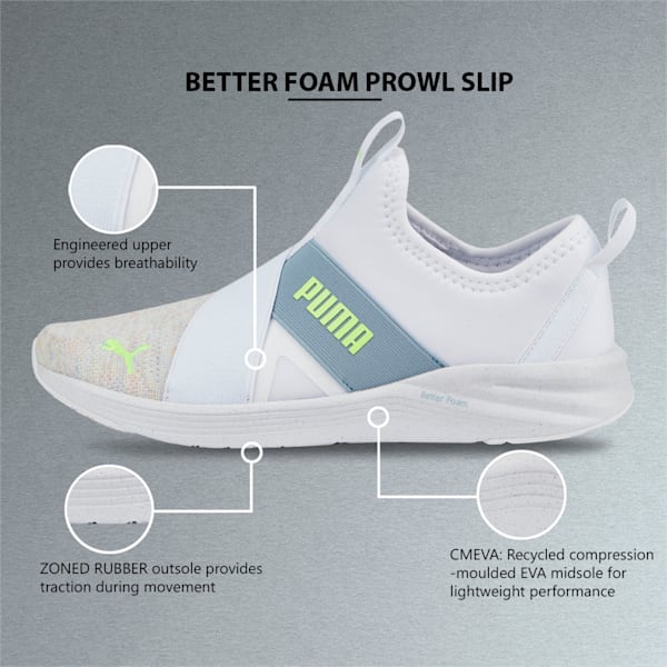 Better Foam Prowl Slip-On Training Shoes Women, Puma White-Blue Wash, extralarge-IND