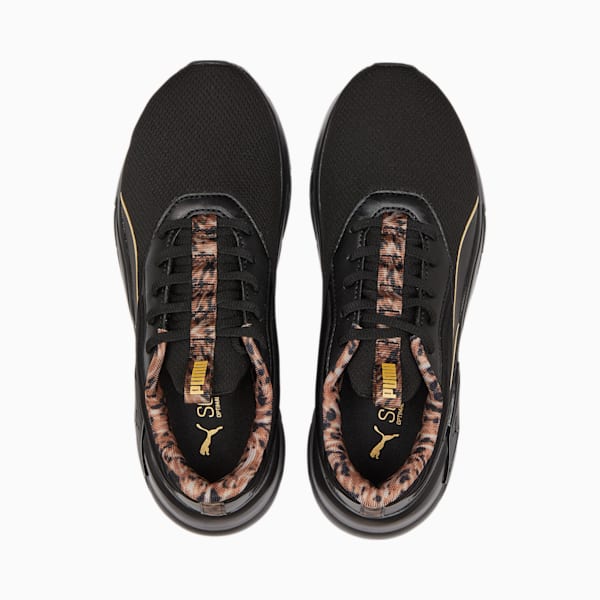 Lex Safari Glam Women's Training Shoes, Puma Black-Puma Team Gold, extralarge-IND