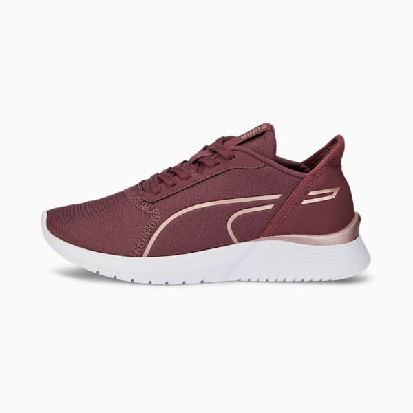 Remedie Metallic Women's Training Shoes, Dusty Plum-Rose Gold-PUMA White, extralarge-IND