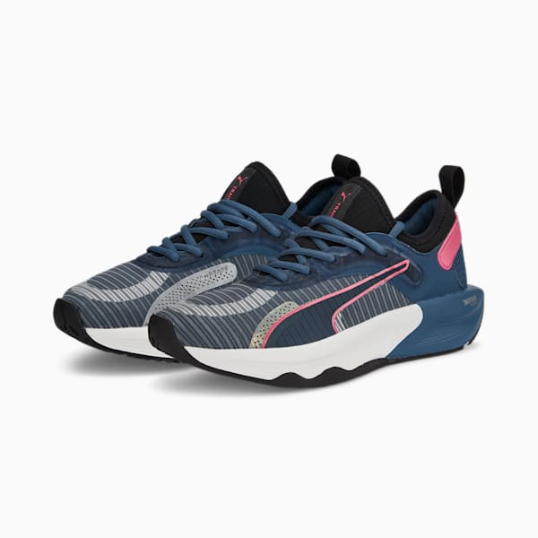 Tenis de entrenamiento PWR XX NITRO para mujer, Evening Sky-Puma Black-Sunset Pink, extralarge