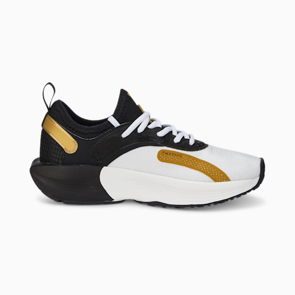 Chaussures d’entraînement pour femmes PWR XX NITRO, Puma White-Puma Black-Puma Team Gold, extralarge