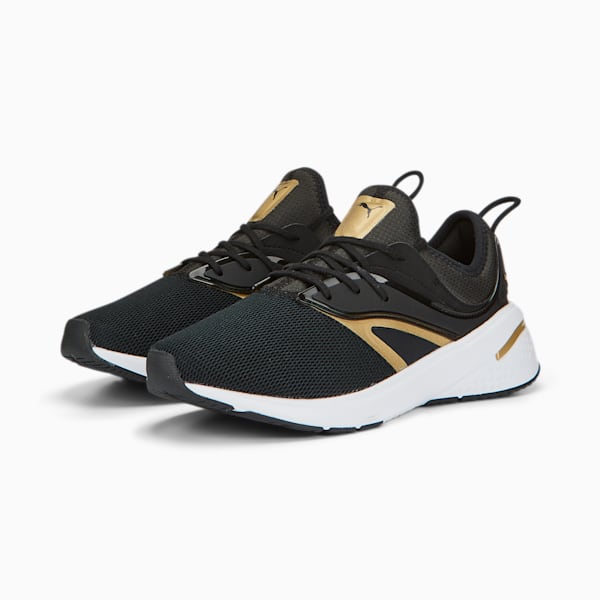 Forever XT Metallic Women's Training Shoes, Puma Black-Puma White-Puma Team Gold, extralarge-IND