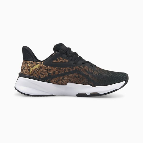 ウィメンズ パワーフレーム サファリグラム トレーニングシューズ, Puma Black-Desert Tan