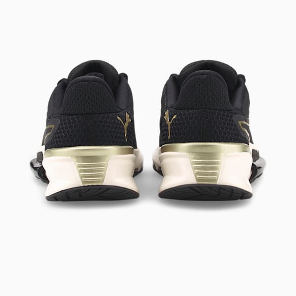 PWRFrame Deco Glam Women's Training Shoes, Puma Black-Puma Team Gold, extralarge-IND