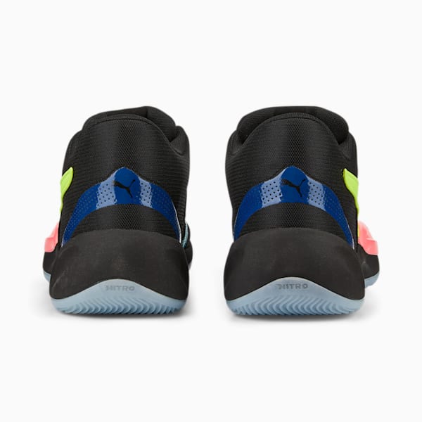 Rise NITRO Basketball Shoes, Puma Black-Sunset Glow, extralarge-IND