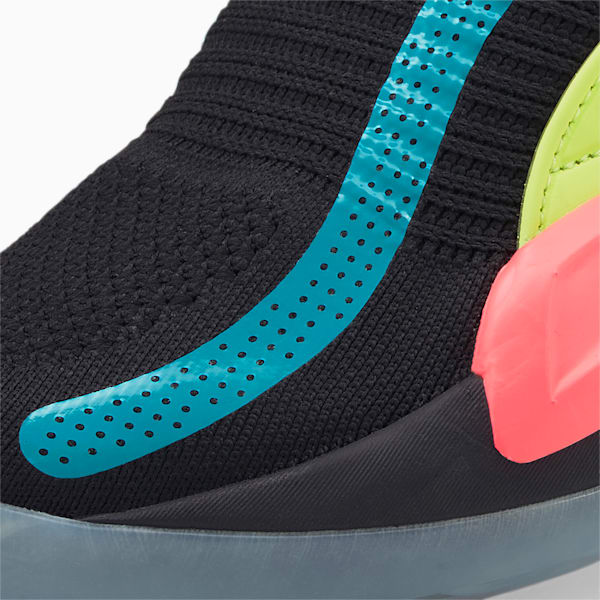 Rise NITRO Basketball Shoes, Puma Black-Sunset Glow, extralarge-IND