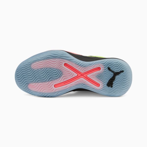 Rise NITRO Basketball Shoes, Puma Black-Sunset Glow, extralarge-IND