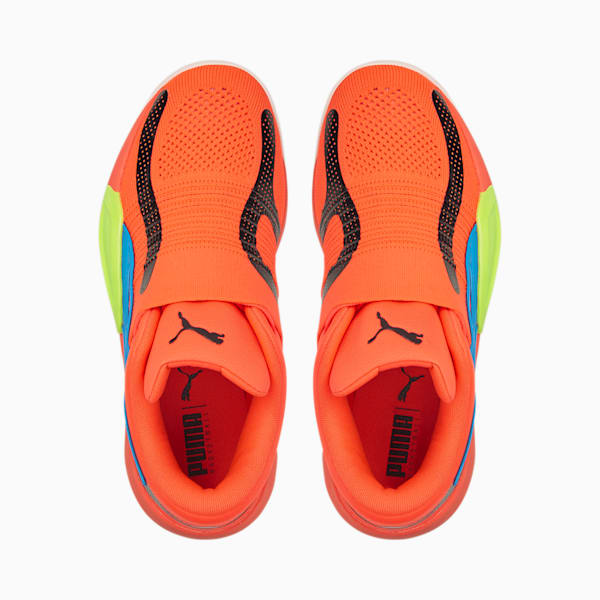 Zapatos de básquetbol Rise NITRO™ para hombre, Fiery Coral-Lime Squeeze, extragrande